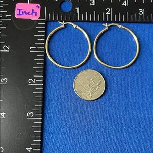 🖤Elegant Gold on Sterling Silver Hoop Earrings